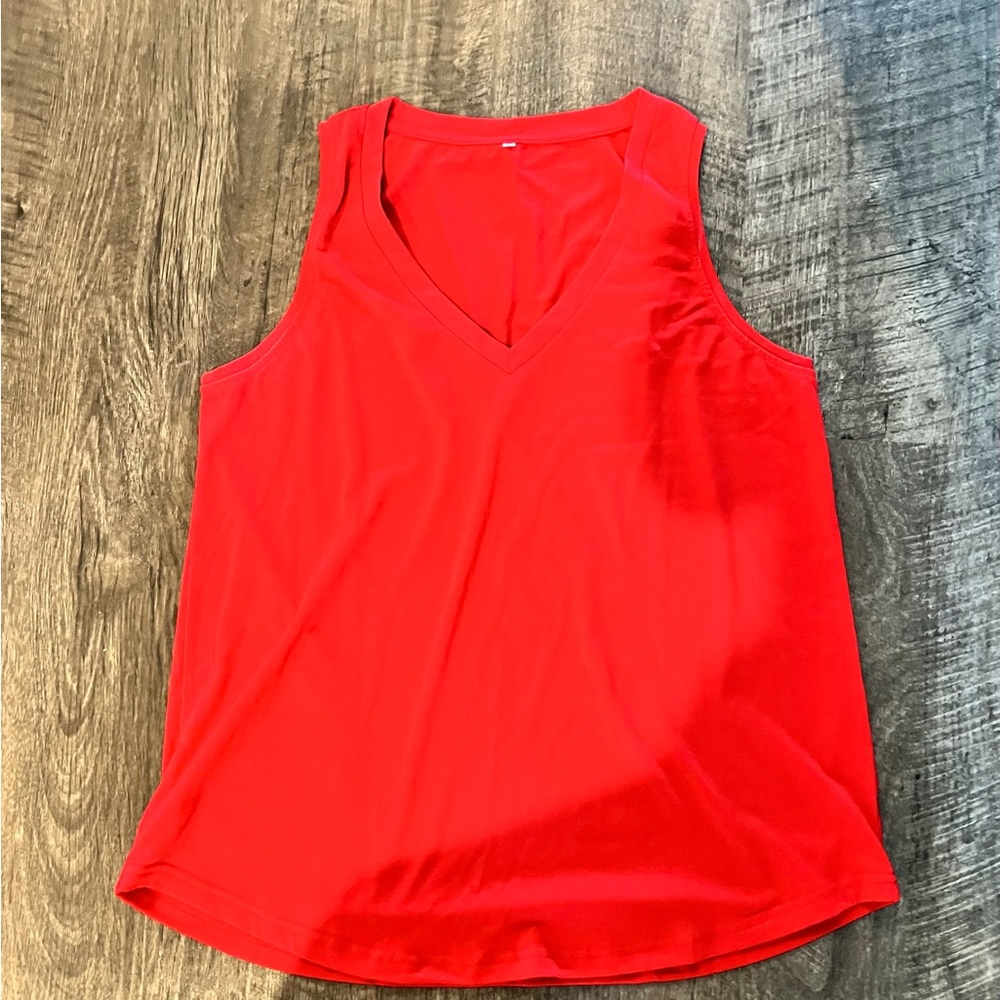 Red Sleeveless Women's Top